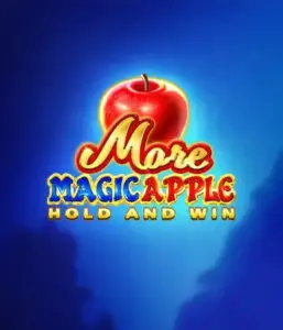 Step into the enchanting world of the More Magic Apple slot game by 3 Oaks Gaming, highlighting a luminous red apple against a deep blue background. This image conveys the magical theme of the game. Ideal for lovers of magical themes, the vibrant colors and appealing artwork make this slot stand out. 