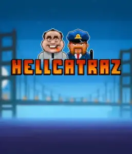 Dive into the thrilling world of Hellcatraz slot by Relax Gaming, showcasing a quirky prisoner and a guard with the infamous Alcatraz prison and San Francisco skyline in the background. This image captures the adventure and mischief of an prison break-themed game, perfect for players looking for a unique slot experience, offering a entertaining gaming experience. 