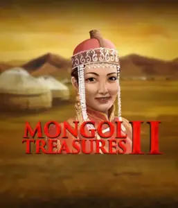 Step into the captivating culture of Mongolia with Mongol Treasures 2 slot by Endorphina, highlighting a stunning Mongolian woman clothed in traditional attire against a golden Mongolian steppe backdrop. This image evokes the beauty of Mongolian culture, providing a memorable cultural journey. 